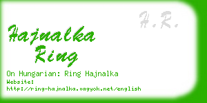 hajnalka ring business card